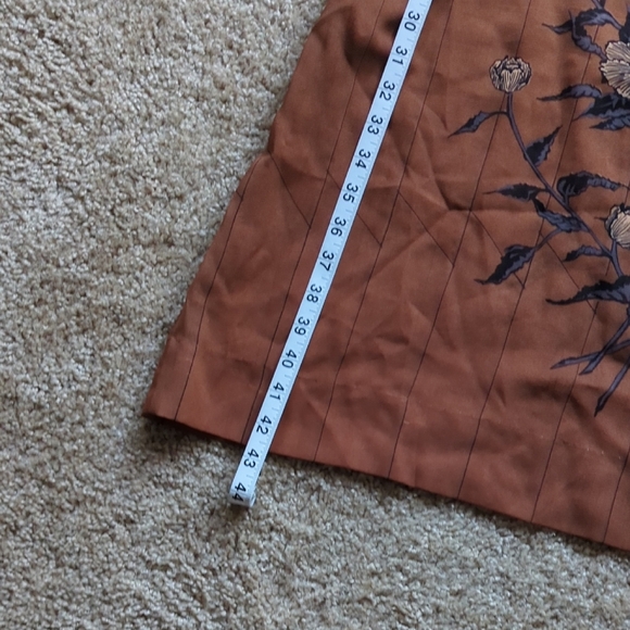Vintage Floral Embroidered Brown Dress - Picture 10 of 11